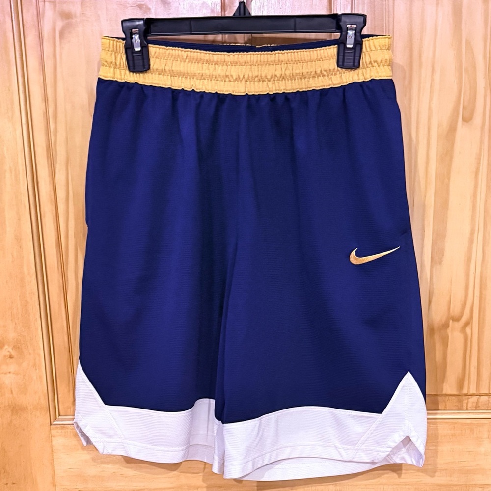 Nike Blue and Yellow Dri-FIT Shorts